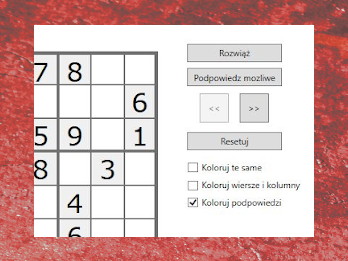 Sudoku Killer - program analizujący układankę logiczną.